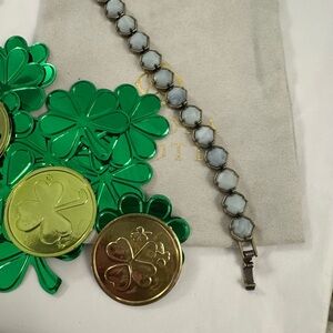 Elegant Silver and White Bracelet
